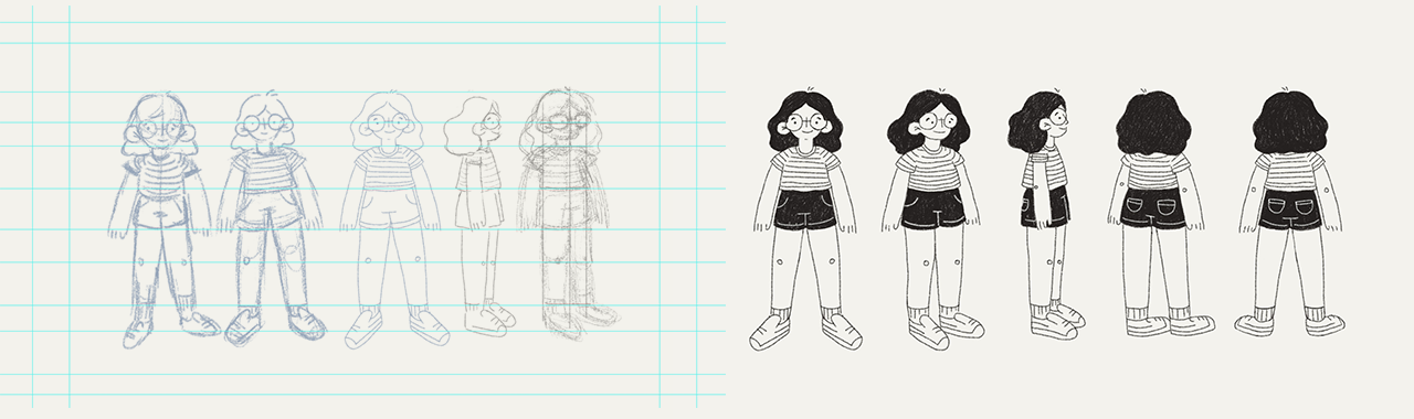 Character design sketches.